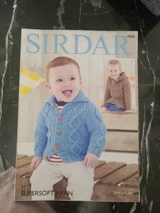Sirdar 4900 Knitting Pattern Baby Chiildrens Sweaters in Snuggly Baby Aran - Picture 1 of 1