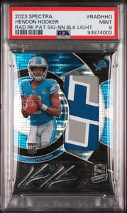 2023 Spectra /10 Rookie Patch Auto  Hendon Hooker #RADHHO RK NN BLK Light PSA - Picture 1 of 2