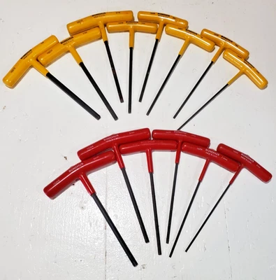 Bondhus Set of 14 Hex T-Handles Sizes 3/32-1/4" & 2 to 6mm - Image 1 of 3