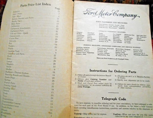 Ford Motor Company Teilepreisliste, August 1923 (kostenloser Versand) - Bild 1 von 3