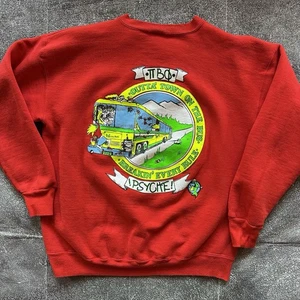 Men's Vintage 90's Pi Beta Phi Frat No Vail Spring Formal Red Sweatshirt Sz XL - Picture 1 of 5