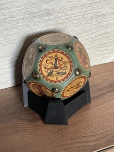 VTG Astrological Divination Dice Leather Wood Decor Paperweight 3.5"W Stand READ - Picture 1 of 16