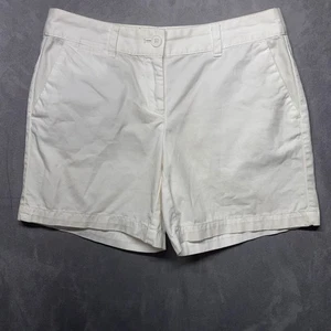 Ann Taylor LOFT Damen weiß Baumwollmischung Shorts Größe 2 klassisch Freizeit - Bild 1 von 6