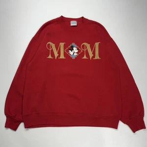 Equipo De Colección Disney Para Deporte Para Hombres Cuello Redondo L Rojo Mickey Mouse MAMÁ Hechizo EE. UU. - Imagen 1 de 13