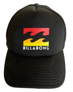 Billabong Mens Classic Trucker Hat Cap Snapback Mesh Back Black Surf Beach Adj - Picture 1 of 10