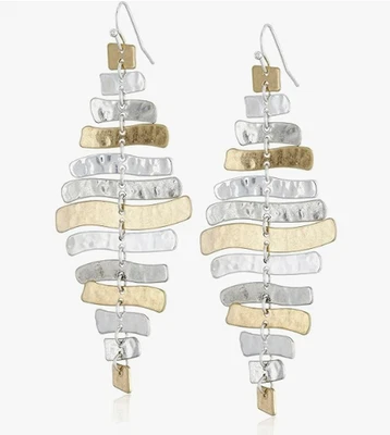 Robert Lee Morris Soho Prisma Two-Tone Sculptural Drop Earrings - Image 1 of 2