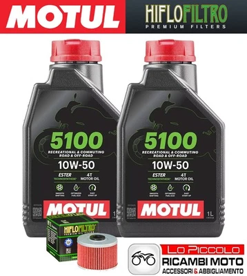 Kit Tagliando 2 OLIO [MOTUL] 5100 10w50 + FILTRO Kawasaki KX 450 F 2014 2015 Foto 1 de 4