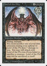 MTG Magic the Gathering 1x SP Lord of the Pit - Revised Edition x1