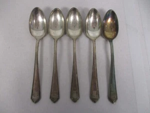 5 VINTAGE GORHAM WASHINGTON IRVING OLD DOMINION SILVER PLATE DEMITASSE SPOONS - Picture 1 of 4