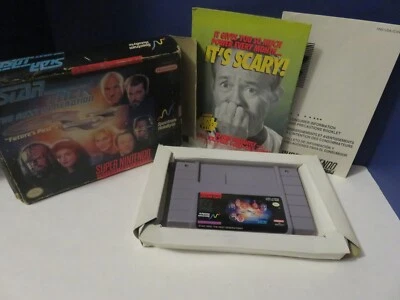 SNES STAR TREK: THE NEXT GENERATION 1994 - box, game, manual - Image 1 of 4