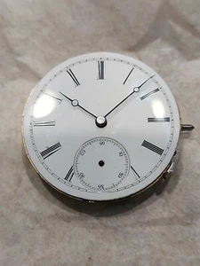 Schweizer Schlüsselaufzug/Set Taschenuhrwerk 36,1mm aus 18k Gehäuse läuft stark!  - Bild 1 von 12