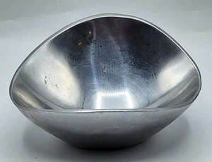 Servizio piatti vintage Nambe 567 x metallo modernista tono argento MCM 3,75" alto - Foto 1 di 7