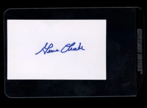 Gene Leek signed 3x5-1959 Debut - Picture 1 of 1