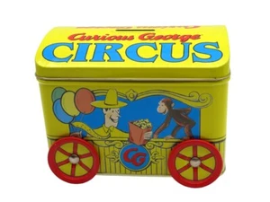 Vintage Curious George Circus Peanuts Tin Savings Bank Frankford Candy Co - Picture 1 of 6