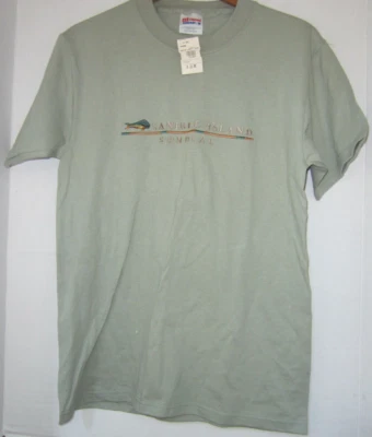 Sanibel Island Sundial Resort Camiseta Verde Talla 34-36 NUEVO CON ETIQUETAS Bordado Peces Foto 1 de 3