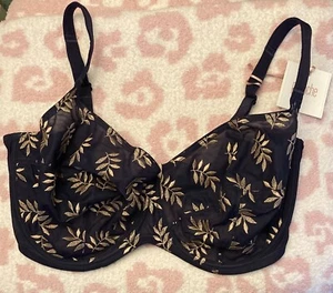 New Panache Womens Tango Underwired Balconnet Bra (9071), Navy/Gold, Size 40G - Picture 1 of 4