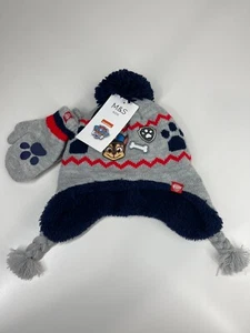Mark & Spencer Paw Patrol beanie and glove set unisex kids toddler 18-36 months - Picture 1 of 11
