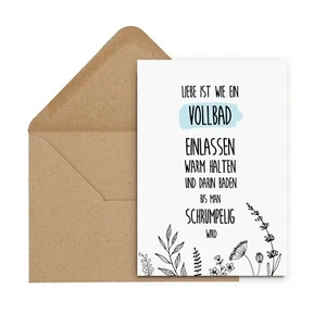 Glückwunschkarte Hochzeit "Vollbad" Karte Hochzeit Grußkarte Hochzeit Geschenk - Bild 1 von 4