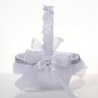 Flower Girl Basket with Bowknot for Wedding Party Anniversary Celebrations