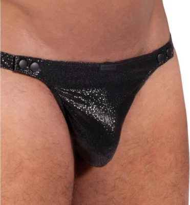 MANSTORE M2317 Gr. XL schillernde Schlangenoptik schwarz Popper Brief Click Pant - Bild 1 von 3