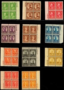 Impresiones de prensa rotativa PB4 edición regular de EE. UU. #632-642 F-VF MNH/H CV $355 para juego - Imagen 1 de 2