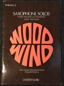 Alto Sax book Volume 2 saxophone solos sheet music sheetmusic Eb piano Chester - Picture 1 of 3