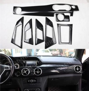 7PCS ABS For Mercedes-Benz GLK 2013-2018 Carbon Fiber Car Interior Kit Cover G - Foto 1 di 7