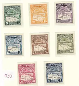 Venezuela: 1930; Scott C119-C126, 3rd set of type, first air set, MH, EBV030 - Picture 1 of 2