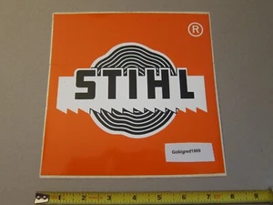 NOS Vintage Stihl Motorsäge Händler Aufkleber Sticker 8x8 VIELE mehr aufgelistet KOSTENLOSER VERSAND - Bild 1 von 3