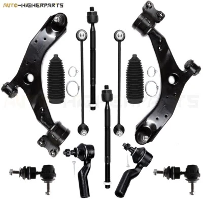 For 2004-2009 Mazda 3 12x Front Control Arm And Ball Joint Sway Bar Tie Rod End - Image 1 of 4