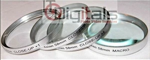 58mm +1 +2 +4 & MACRO +10 CLOSE-UP LENS FILTER SET KIT 58 mm - Picture 1 of 1