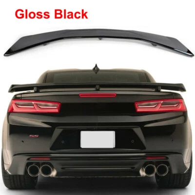 For 2016-2024 Chevy Camaro RS SS ZL1 ABS Rear Trunk Spoiler Wing Gloss Black - Image 1 of 4