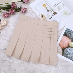 Girls Pleated School Skirt Uniform Dress Elasticated Waist 5 Colours Ages 5-14 - Picture 1 of 38