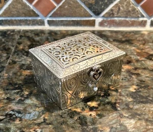 Brighton Lacie Daisy Jewelry Or Trinket Box Silver Plated Hearts Swirls - Picture 1 of 15