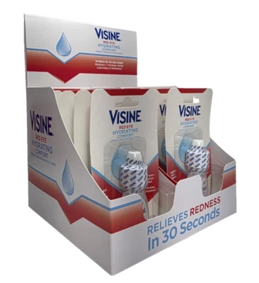 Lubricante VISINE Red Eye Hydrating Comfort (8 ml) 0,28 oz on the go paquete de 12 2027 Foto 1 de 4