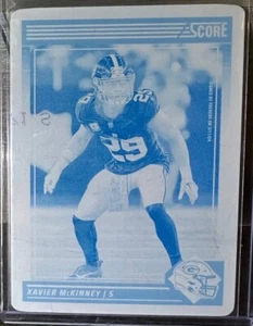 Placa de impresión 1/1 de fútbol americano Xavier McKinney 2024 - Imagen 1 de 2