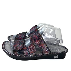 Alegria STE-889xw Metallic Leder Obermaterial Pantoletten Sandalen Keilabsatz Slipper Schuhe Damen - Bild 1 von 10