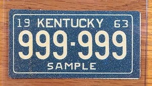 1963 General Mills Wheaties KENTUCKY License Plate Reflective Sticker (20068) - Picture 1 of 1