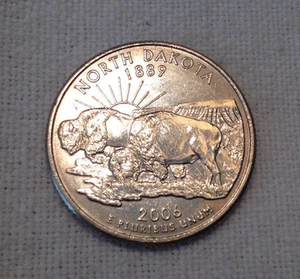 2006 P or D North Dakota 50 States Quarter  - Picture 1 of 2