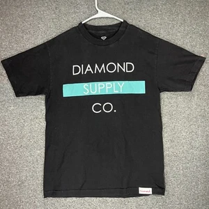 DIAMOND SUPPLY CO. Camisa Adulto Mediana Negra Azul Manga Corta Deletreada Para Hombre. - Imagen 1 de 11