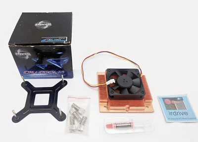 Evercool Low Profile 1U Intel LGA 775 Socket T Copper Heatsink CPU Cooler  - Image 1 of 4