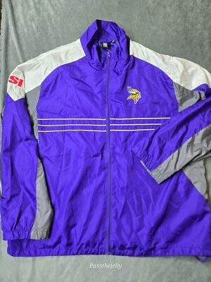Chaqueta cortavientos Viking Reebok XL de colección para hombre años 90 Y2k púrpura deportes ilustrados Foto 1 de 4