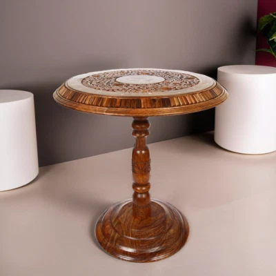 Table Antique Handmade | Carved Wood Coffee Table | Elegant & Unique Design - Image 1 of 4