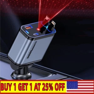 StarCharge 4-in-1 - Retractable Car Charger with Stars Roof Light~ - Photo 1 sur 13