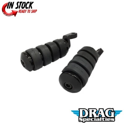 Clavijas de pie de conductor negras Soft-Ride montaje desplazado Harley leer descripción 1620-1889 Foto 1 de 3