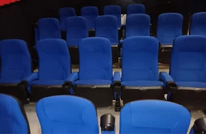 Lot 50 used HIGH END THEATER SEATING real cinema movie chairs DALLAS COWBOYS - Picture 1 of 5
