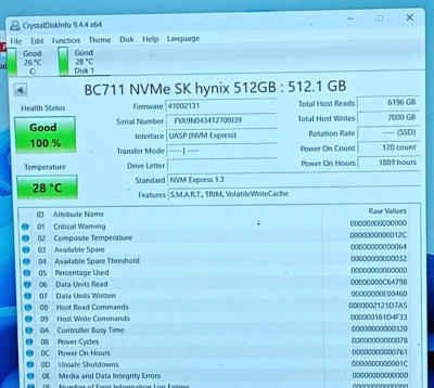 HFM512GD3GX013N 512GB PCIe NVMe M.2 2230 Gen3x4 Internal Solid State Drive SSD - Image 1 of 4