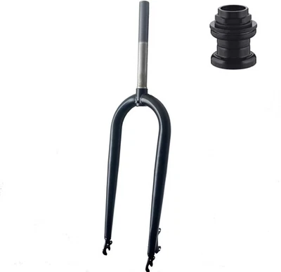 26x4" Fat Tire Bicycle Steel Rigid Fork 1" Threaded Bicycle Front FORK & Headset - Image 1 of 4