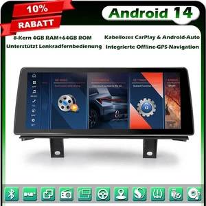 Autoradio 10,25" 8 cœurs 64 Go Android 14 CarPlay GPS BMW Série 1 F20/F21 Série 2 F22/F23 - Photo 1/24