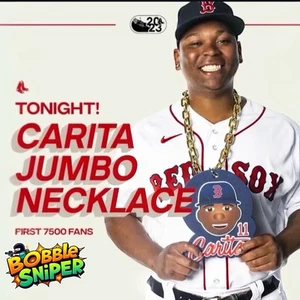 RAFAEL DEVERS Boston Red Sox "Carita Jumbo Gold Necklace" 2023 SGA Collectible - Picture 1 of 3